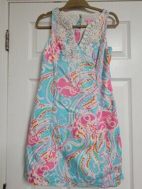 Lilly Pulitzer Jellies Be Jamming Gabby Shift Dress Size 4.